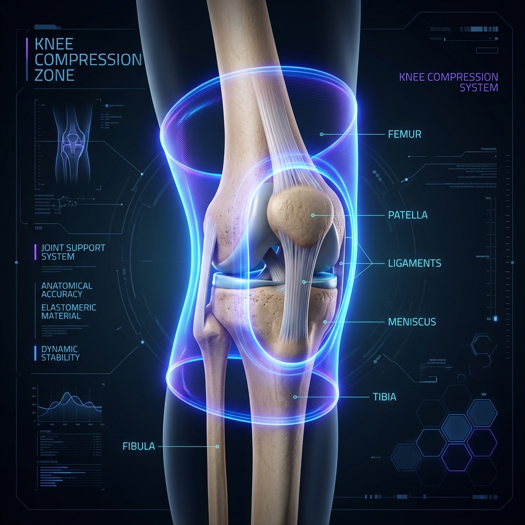 Anatomische visualisatie van de knie